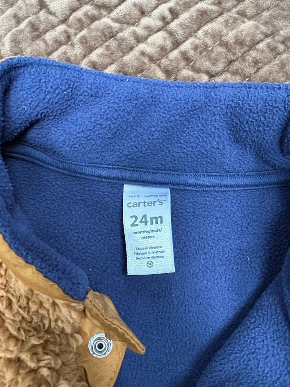 Carter's Camel Sherpa/ Teddy Pullover -Sz 24m